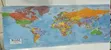 Large World Map Extended Desk Mat 800x300mm - 1