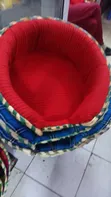 Handwoven Maasai-Style Pet Bed - Straw Basket for Cats & Small Dogs - 1
