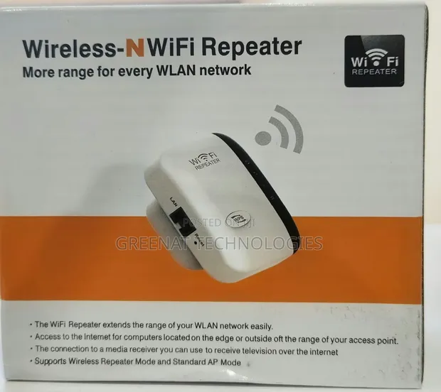Wireless-N 300Mbps WiFi Range Extender with LAN Port - 1