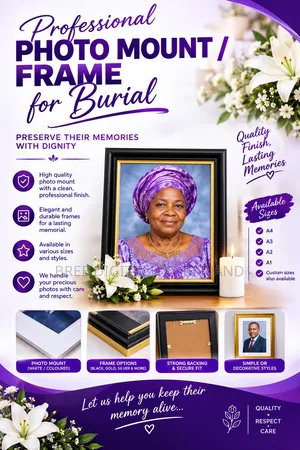 Memorial Photo Mounting & Framing Services
