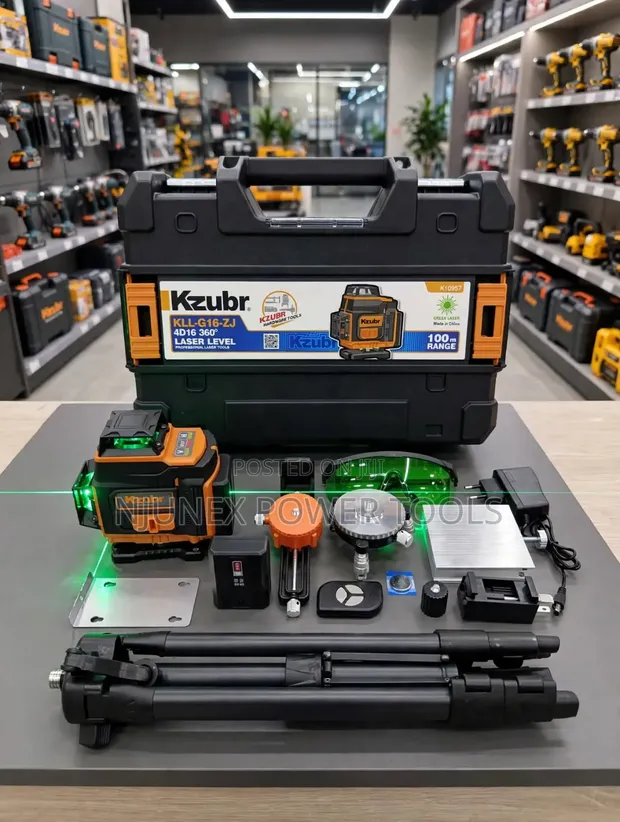 Kzubr KLL-G16-ZJ 4D 16-Line Green Laser Level Kit - 1
