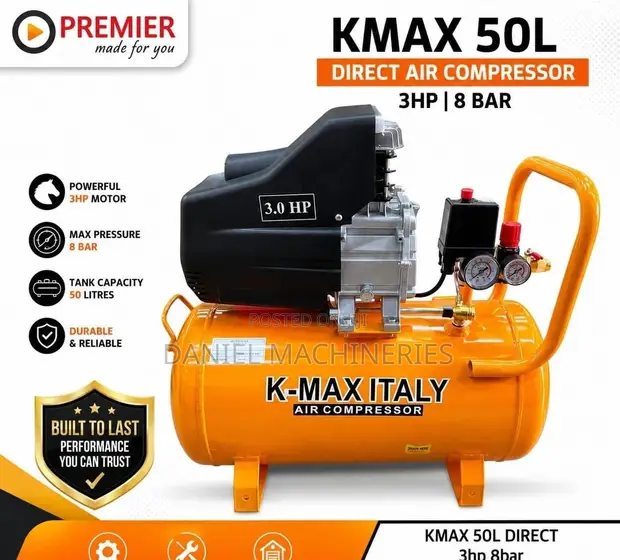 Kmax Italy Air Compressor 50L 3HP 8 Bar - 1