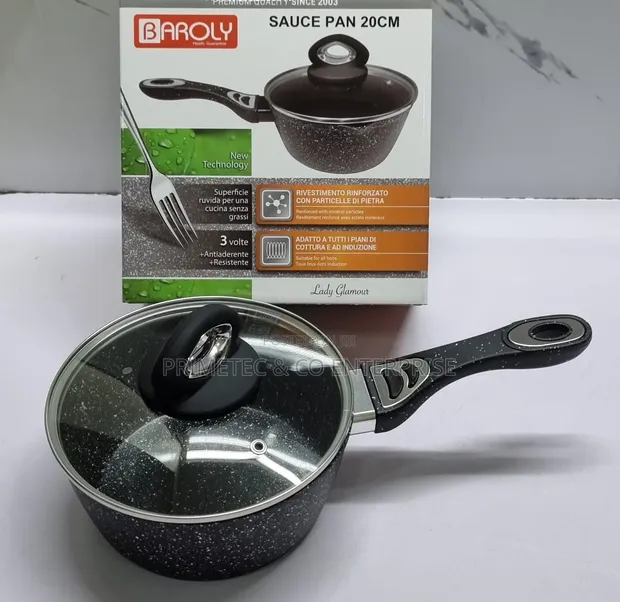 Baroly German Brand Heavy Granite Sauce Pan + Lid - 1