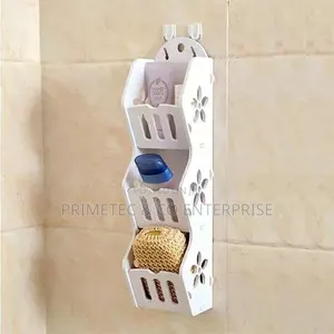 White Wood Hanging 3-Tier Organizer