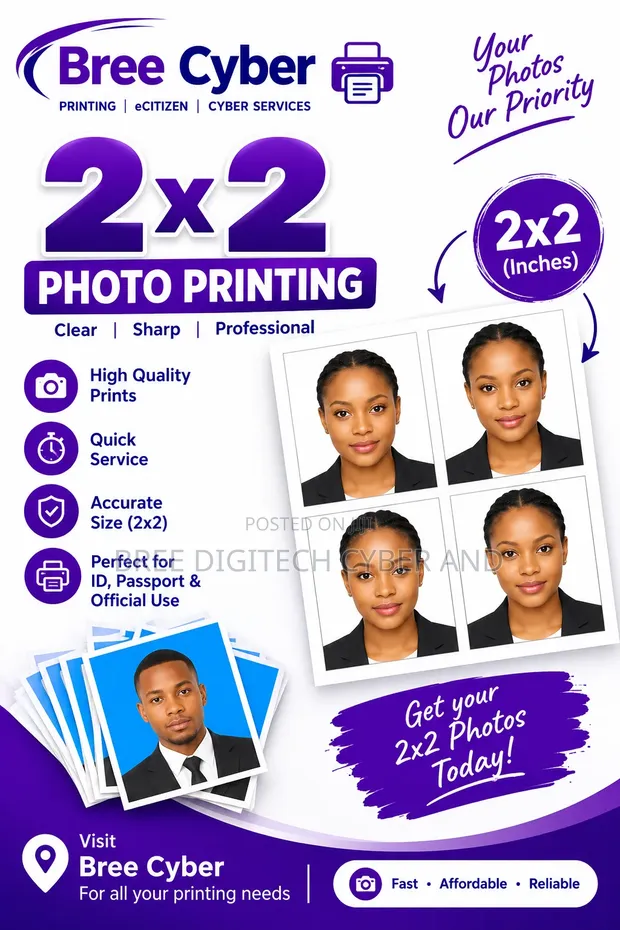 2x2 Inch Passport Photo Printing - 1