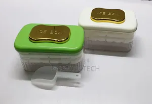 Multilayer 48 Grid Ice Cube Tray Box with Cover & Shovel