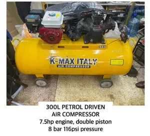 300L Petrol Air Compressor 7.5HP 8 Bar Double Piston