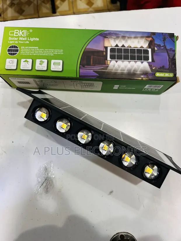 Solar Wall Lamp BK12 - Energy Saving Outdoor LED Light - 1