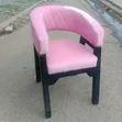 Kiti cha Kisasa cha Kifahari Nyeusi na Pinki - 2