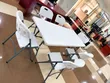 Modern White Folding Table and 6 Chairs Set - 2