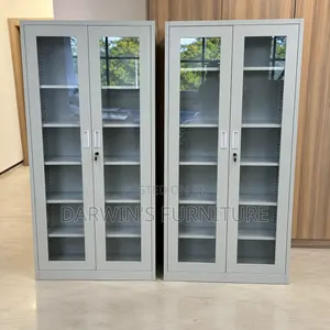 Boss Office Products Full Glass Cabinet