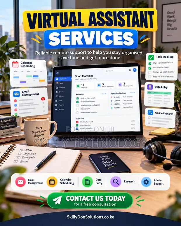 Huduma za Virtual Assistant na Skilly Don Solutions - 1