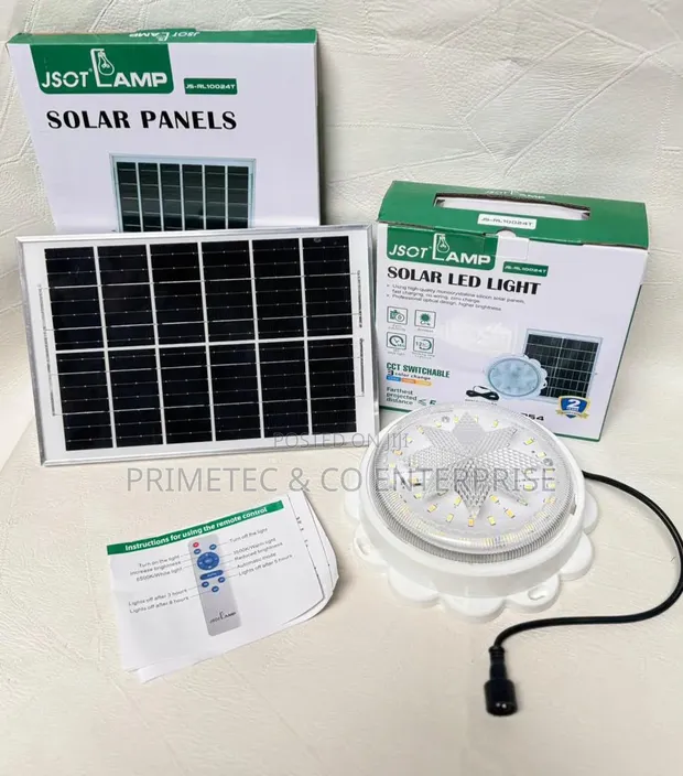 JSOT Solar LED Light System with Panel & Remote - 1