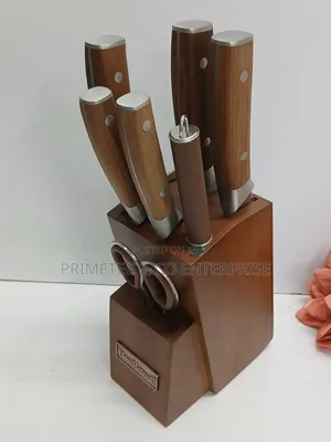 8 Piece Kitchen Knife Set with Wooden Stand