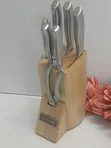 8 Piece Kitchen Knife Set with Wooden Stand - 2