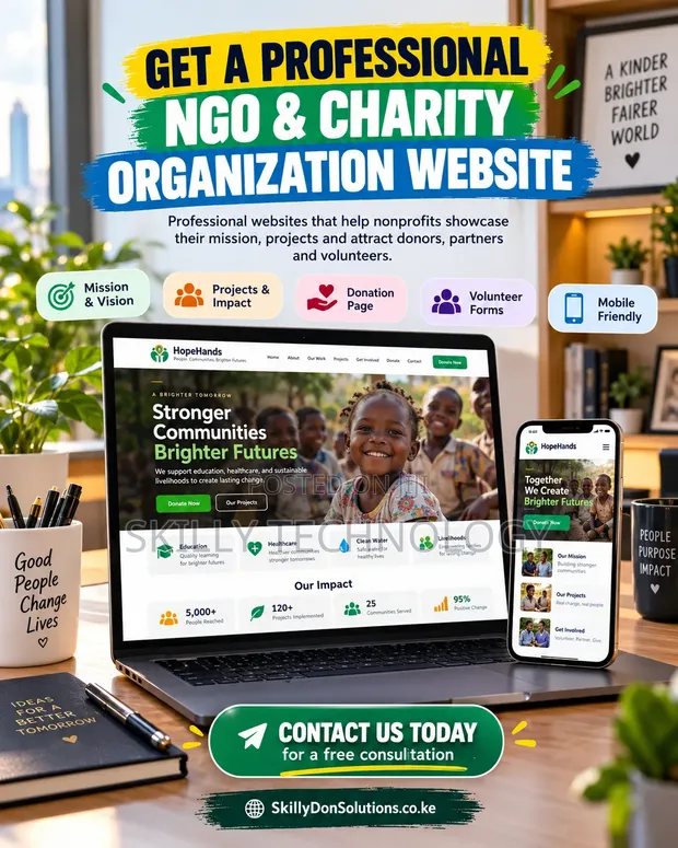 Ubunifu wa Kitaalamu wa Tovuti za NGO na Mashirika ya Kusaidia - 1
