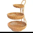 3 Tier Handmade Unique Rattan Fruit Rack - 1