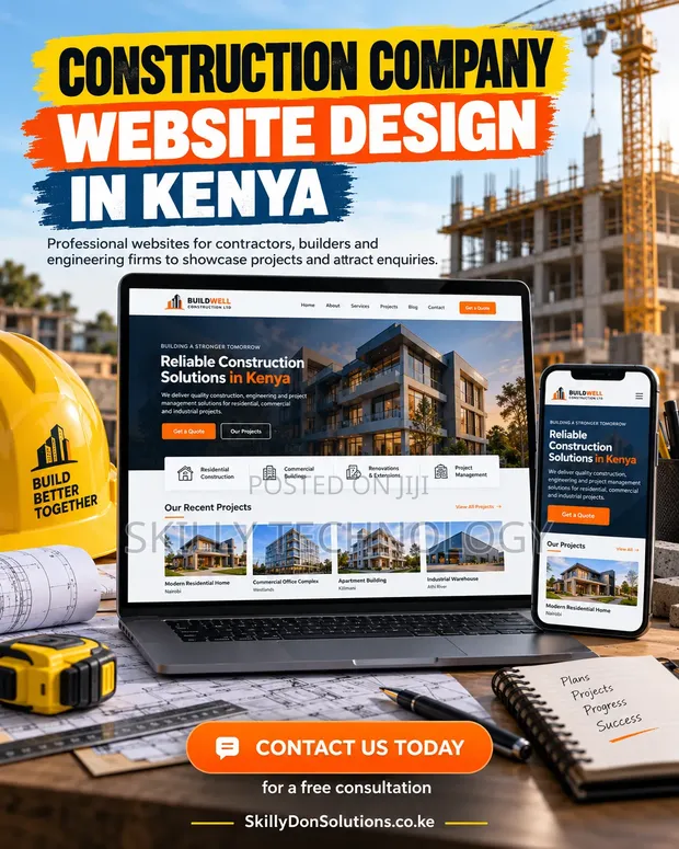 Ubunifu wa Tovuti za Kampuni za Ujenzi Kenya - 1