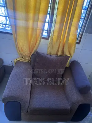 5 Seater Sofa Set - Brown Fabric