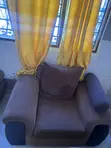 5 Seater Sofa Set - Brown Fabric - 1