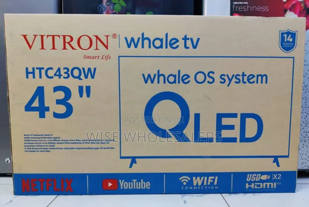 Vitron 43-Inch QLED TV with Whale OS - 1