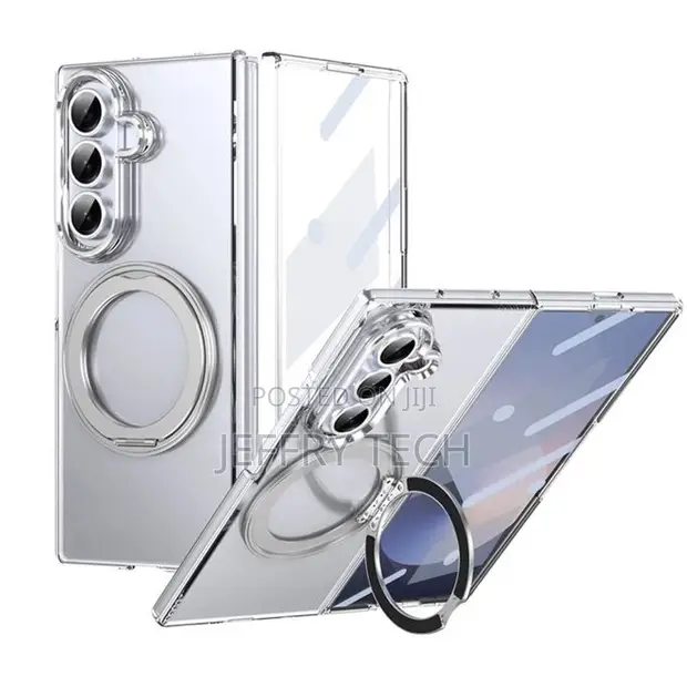 360° Rotating Magnetic Clear Case for Samsung Z Fold 8 Ultra with Front Glass - 1