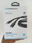 Powerology Kamba ya USB-C hadi Lightning Iliyofumwa (2M, 60W PD, Nyeusi) - 2
