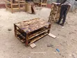 Meza ya Kahawa ya Brown yenye Rafu za Hifadhi - 1