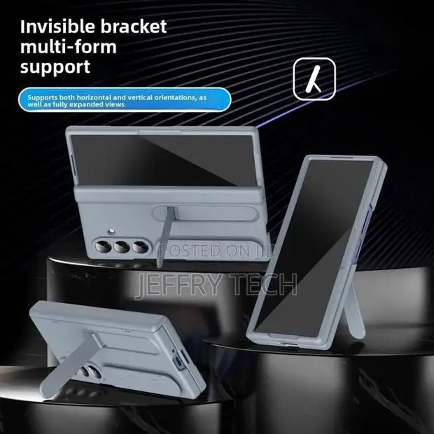 Wristband Stand Case with Tempered Glass for Samsung Z Fold 7 - 1