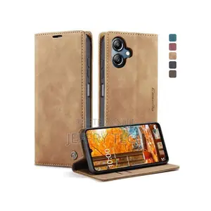 Caseme Flip Wallet Leather Case for Samsung A07 - Brown