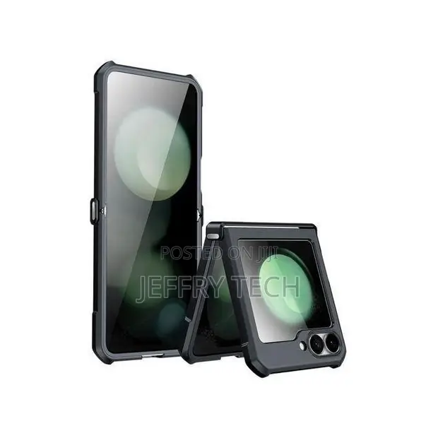 Xundo Clear Acrylic Case na Black Edges kwa Samsung Z Flip 6 - 1