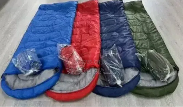 Heavy-Duty Sleeping Bag - Black, Green, Blue - 1