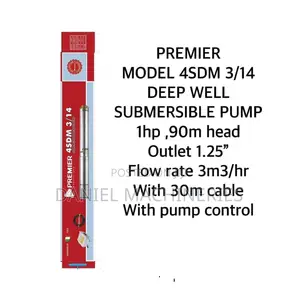 Premier 4SDM 3/14 Submersible Water Pump 1HP 90m