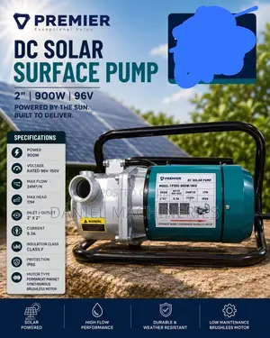 Premier 2-Inch DC Solar Surface Water Pump 96V 900W