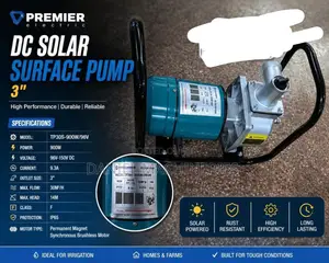 Premier 3-Inch DC Solar Surface Water Pump 96V 900W