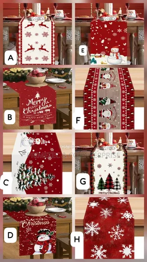Christmas Snowman Gnome Table Runner 33x200cm