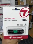 Transcend JetFlash 790C 128GB USB 3.2 Gen 1 Type-C Flash Drive - 1