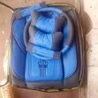 Blue Black Crown Diamond Stitched Full Set 5 Seater Car Seat Covers - 1