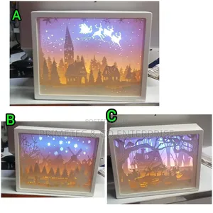 Taa ya Meza ya Karatasi ya 3D ya Kuchonga ya LED