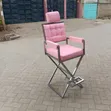 Kiti cha Makeup, Pink chenye Fremu ya Fedha - 1