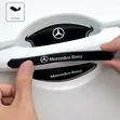 Mercedes Textured Black Finish Handle Fingernails Antiscratch - 2