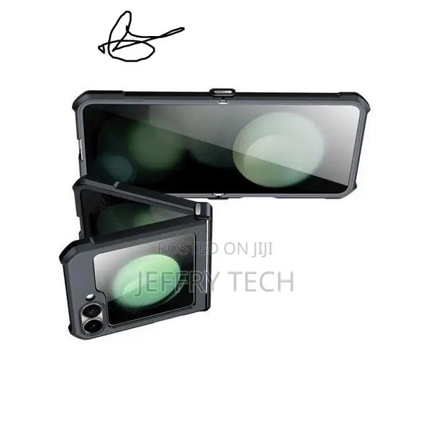 Anti-Yellowing Clear Acrylic Case with Black Edges for Samsung Z 7FE - 1