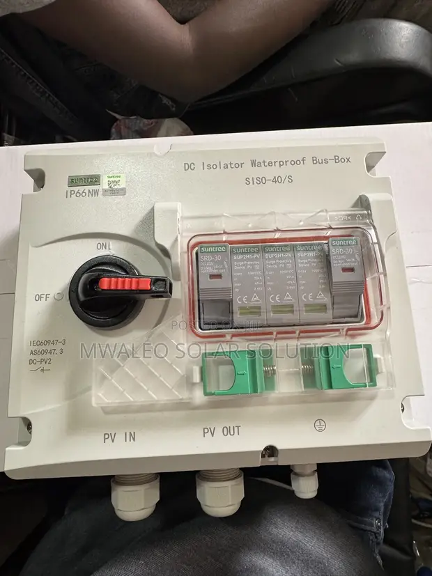 Waterproof DC Isolator Bus-Box, 63A, 2-Pole - 1