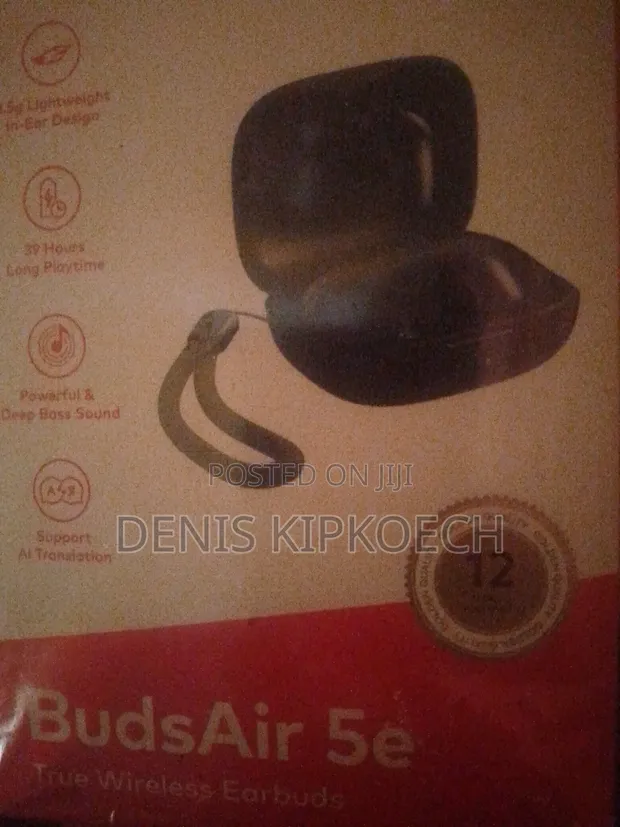 Aitel Earphones Mpya za Wireless - Nyeusi - 1