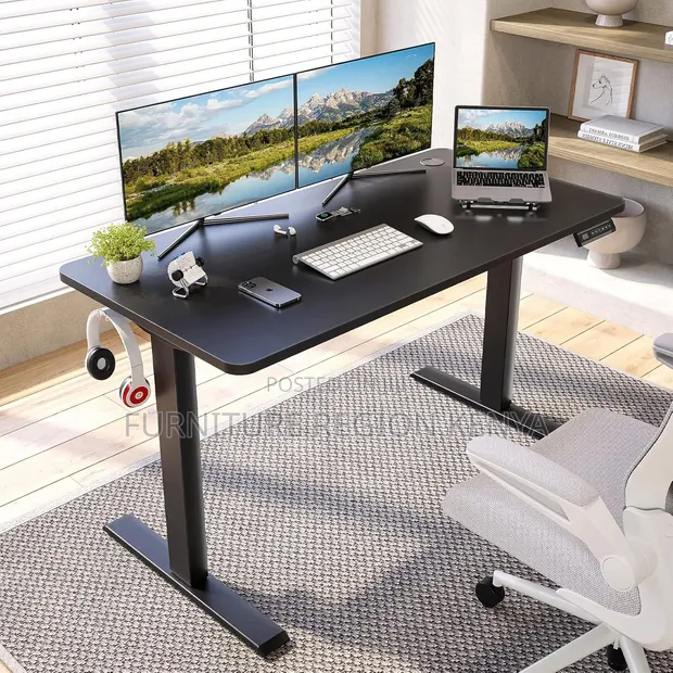 Imported Electric Height-Adjustable Desk - Black - 1