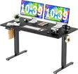 Imported Electric Height-Adjustable Desk - Black - 2