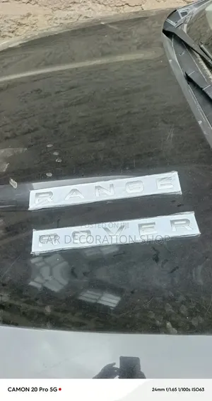Range Rover Silver Hood & Trunk Letter Emblem Badge