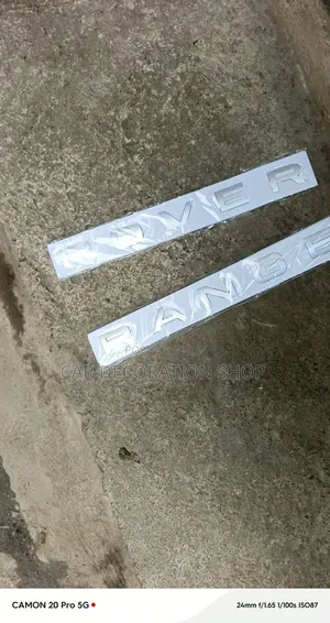Silver Range Rover 3D Front/Rear Lettering Replacement Badge