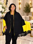 Two-Sided Shawl with Pockets - 1