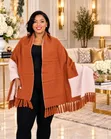 Two-Sided Shawl with Pockets - 2